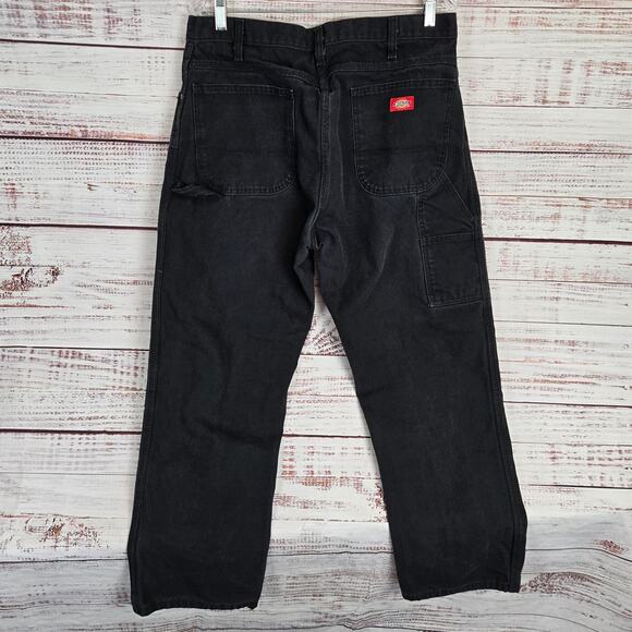 Dickies Mens Black Jeans Fits 34X30 Classic Rugged Outdoor Heavy Denim Cabin - Picture 2 of 12